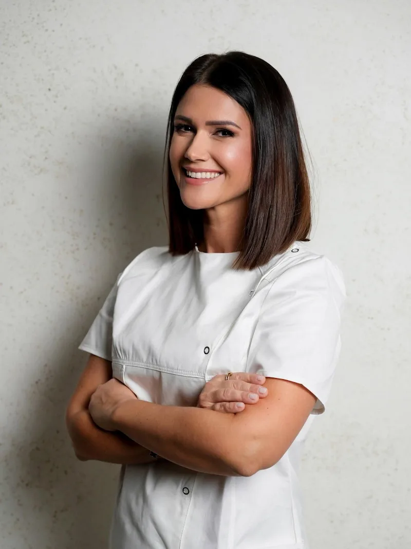 Dr. Marta Šeparović in her clinical uniform