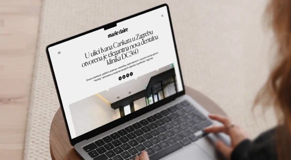 An article about the DC360 clinic open on a laptop